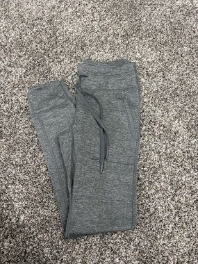 Heather Gray Legging Joggers with Drawstring